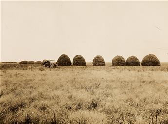 (LAND OFFICE) Group of 14 photographs relating to the homesteading period in Kansas, in